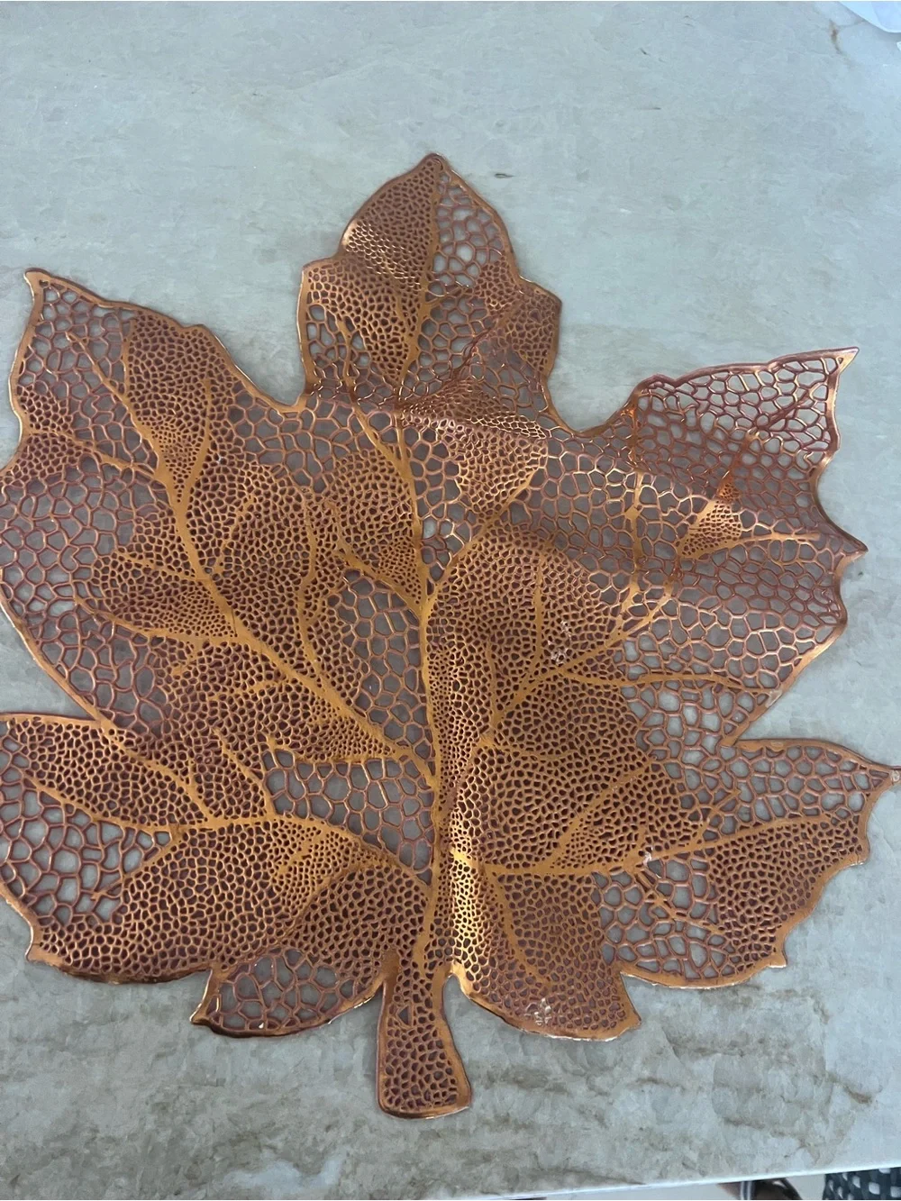 Decorative Copper Leaf Placemat